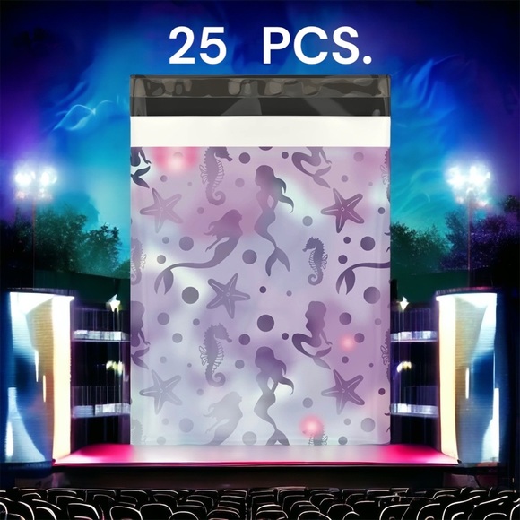 25 10X13 Poly Mailers, Mermaid, Shipping Envelopes, PRICE IS FIRM - Picture 3 of 4